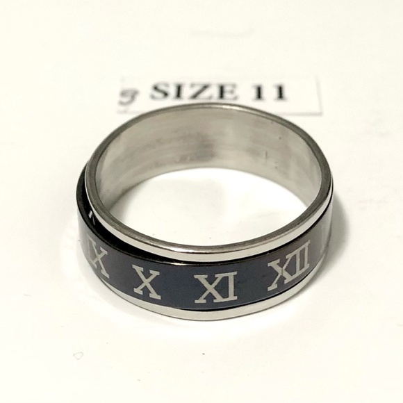 Jewelry | Roman Numerals Spinner Ring Size 11 | Poshmark